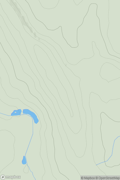 Thumbnail image for The Ridge [Welsh Borders S] showing contour plot for surrounding peak